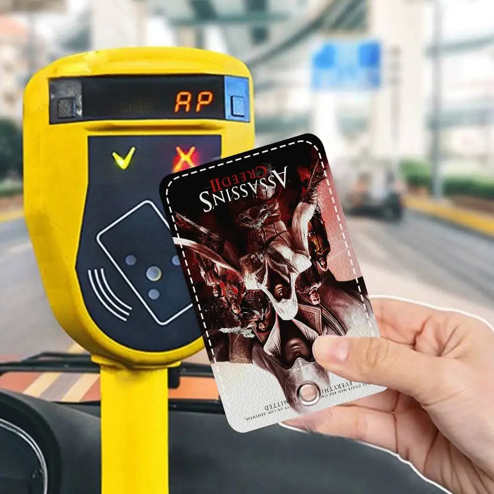 A-Assassins Gioco C-Creed Porta carte di accesso e pasto Portachiavi ID di credito Custodia protettiva per carta bancaria Portachiavi Ciondolo Moda