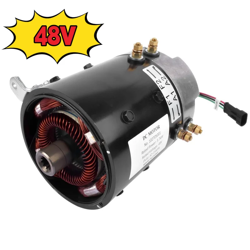 

Wovpower 48V DC Motor 3.7KW Replacement for 2001-Up Club Car DS & Precedent Golf Carts, Compatible with IQ & i2 Excel Systems