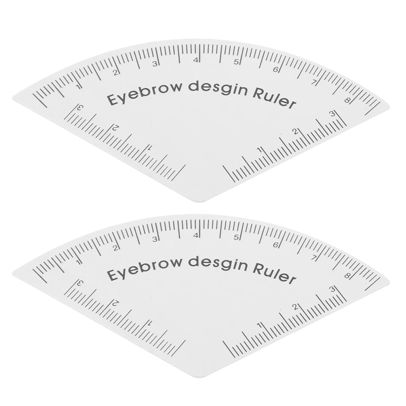 2Pcs Eyebrow Guide Shaper PVC Makeup Ruler Precise Mapping Tool Reusable Drawing Stencil Fast Symmetrical Brow Design Aid
