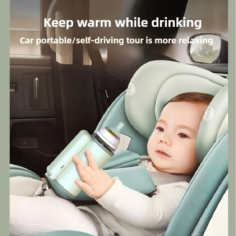 المحمولة زجاجة الطفل دفئا 6 مستوى الحرارة مع شاشة LCD جهاز تسخين حليب الثدي دقيق التحكم في درجة الحرارة زجاجة USB للسفر #5