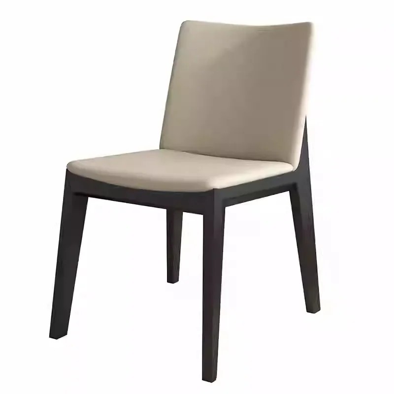 

French Solid Wood Dining Chair Nordic Home Backrest Designer Chair Modern Restaurant Ash Wood Solid Wood Dining Chair