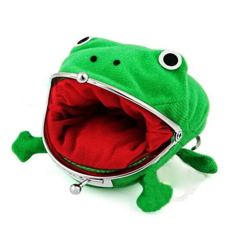 Cosplay Anime Frog Coin Purse Keychain Cute Cartoon Manga Flannel Wallet Men Women Key Purse Coin holder Plush Toy Jewelry Gift