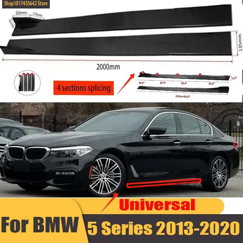 

Universal 2.2m Side Skirts Extension Rocker Splitters Diffuser Winglet Wings For BMW Series5 X1 X3 X4 X5 F10 F15 F20 F26 F30 F32