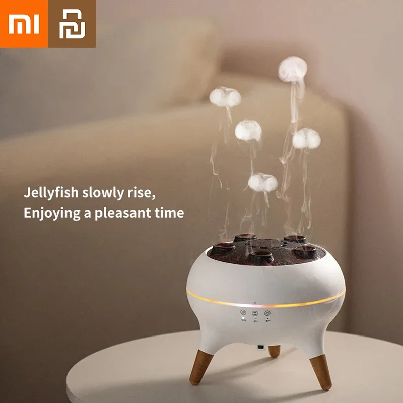 Xiaomi Youpin Dynamic Jellyfish Essential Oil Diffusers 250ML Air Humidifier for Home Bedroom Large Room 7 Colorful Night Lights