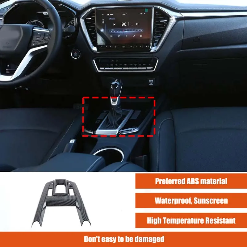 

Для lsuzu D-MAX 2022-2024 ABS углеродное волокно автомобильный центральный механизм, декоративная наклейка на рамку, аксессуары для защиты салона автомобиля