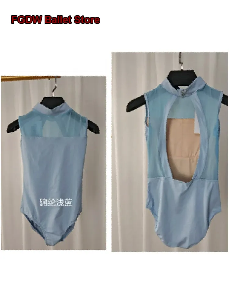 Women's Adult Black Sexy One-Piece Dance Leotard Teacher Basic Training Artistic Gymnastics with Built-in Bra