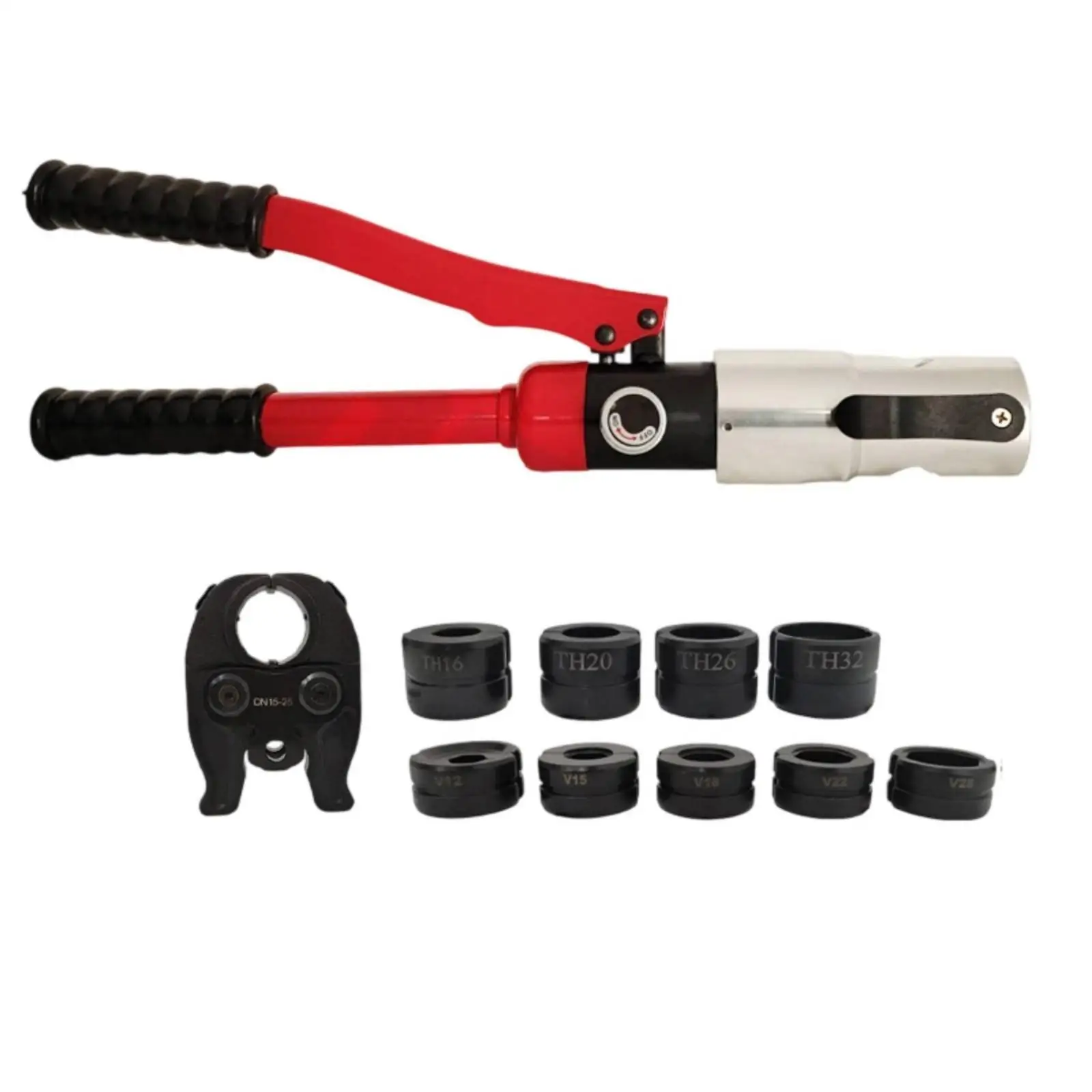 Portable Hydraulic Crimper for Plumbing Work Manual Pump Operated Crimping Pliers with 60 Ton Output