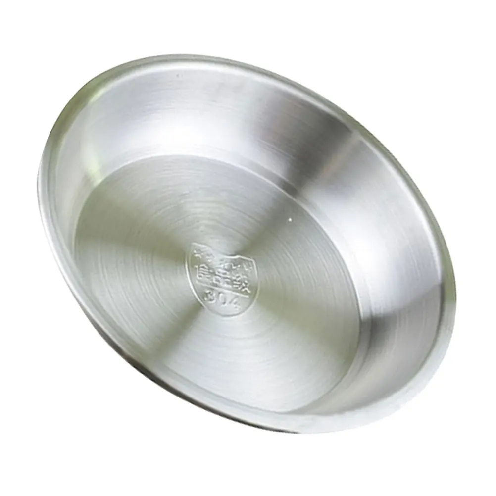 

Stainless Steel Food Tray Flat Bottom Serving Plate for Fruit Snack Dessert Cake Home Restaurant Use Compact