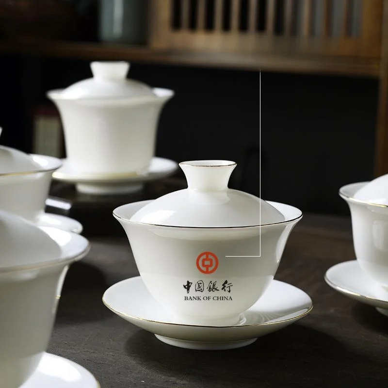 Traditional Chinese Style Ceramic Gongfu Tea Set Simple Office Guest Visitation Home Use Small Tea Tray Yangliyu Porcelain Set