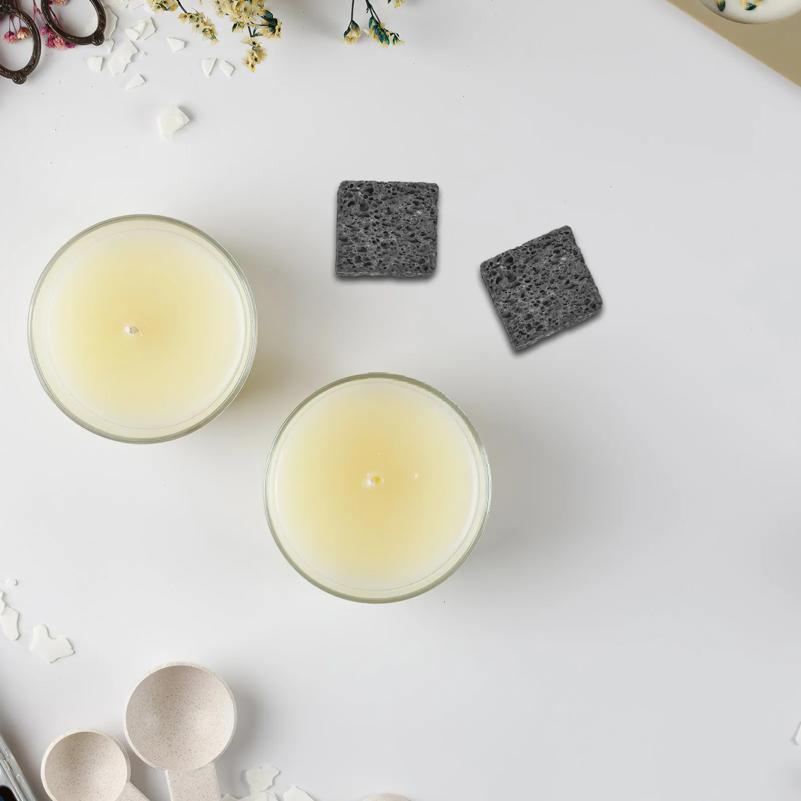 

6Pcs Black Square Volcanic Stone Diffuser Stones Natural Lava Rock Aromatherapy Diffuser Cube for Home Office Car Pocket