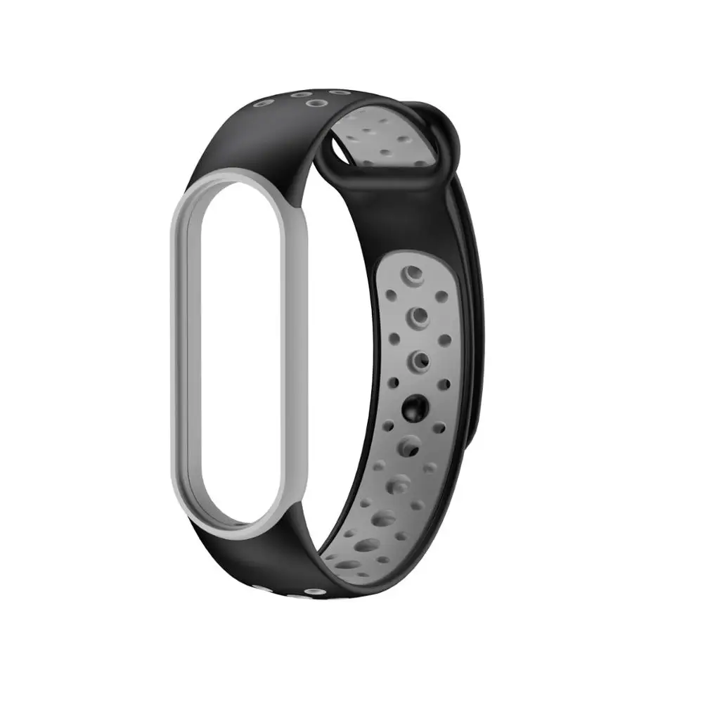 FIFATA-Correa deportiva de silicona de doble Color para Xiaomi Mi Band 5, pulsera de repuesto para reloj inteligente, Mi Band 5