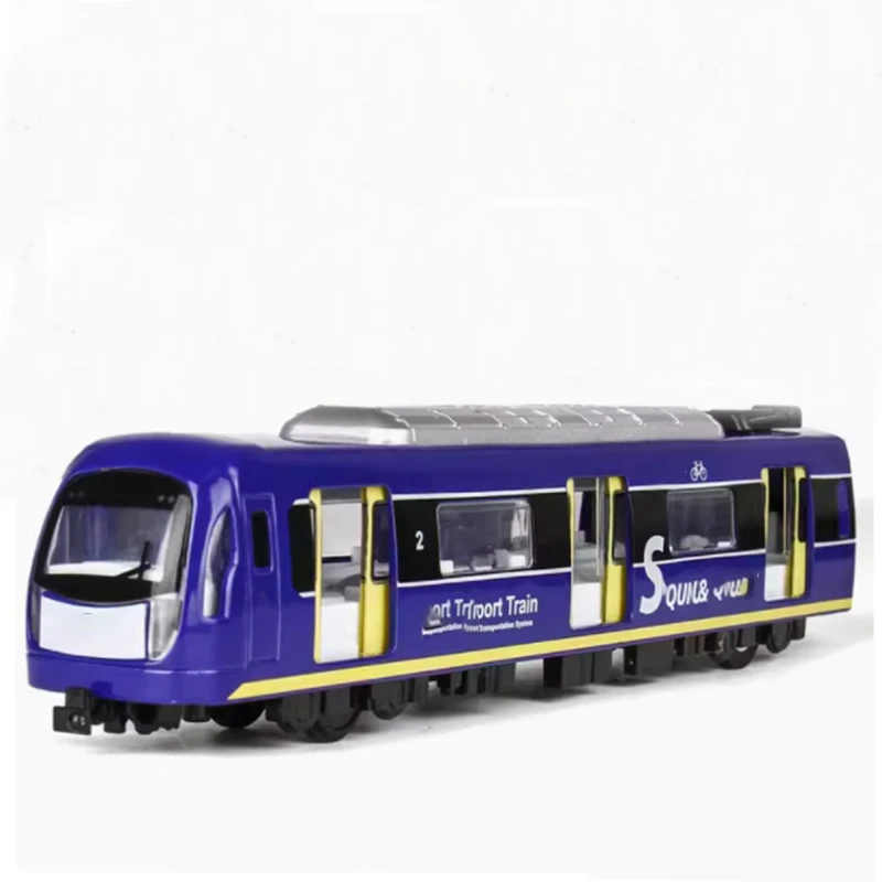 Tren Ligero de Ciudad de simulación de aleación, juguete para niños, modelo de tren pequeño, Colección clásica, regalo de recuerdo, decoración estática