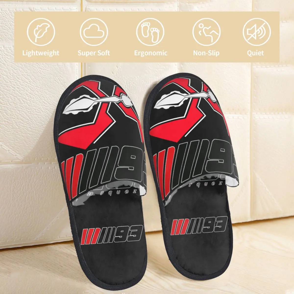 Motorcycle Racer 93 Marquez Men Women Furry slippers fashion pantoufle homme Home slippers