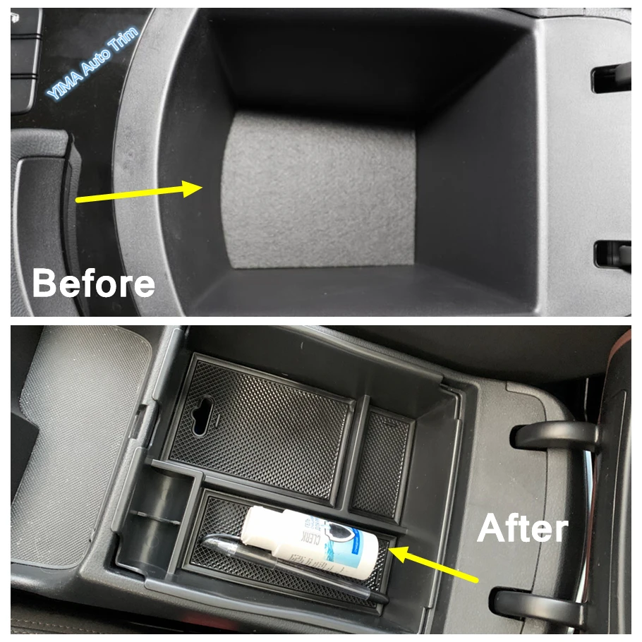 Central Control Armrest Secondary Organizer Box Container Multifunction For Hyundai Santa Fe 2019 - 2021 Car Decoration Interior