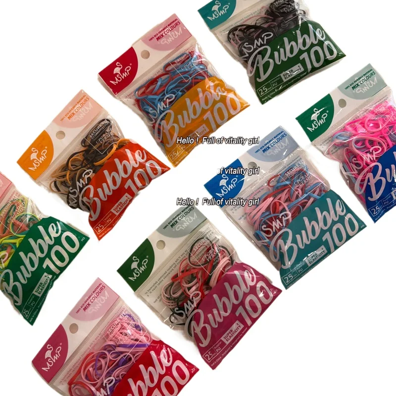 Плетеные-резинки-для-волос-цена-в-упаковке-100-шт-яркие-цвета-эластичные-ленты-для-хвоста-без-зацепок-для-девочек