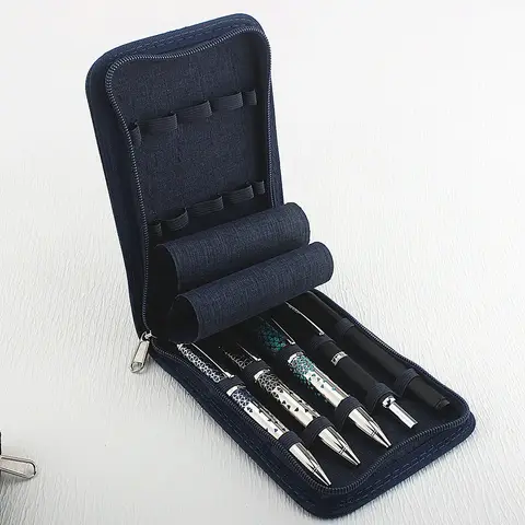 48 /24/10 Slots Zipper Pen Case Jinhao 10 Retractable Press Fountain Pen Pencil Pouch Bag Canvas Case