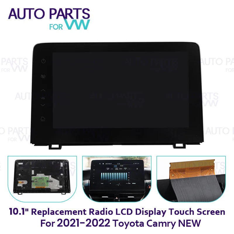 

For 2021-2022 Toyota Camry NEW 10.1" Car Radio Replacement 60 Pins LCD Display Touch Screen