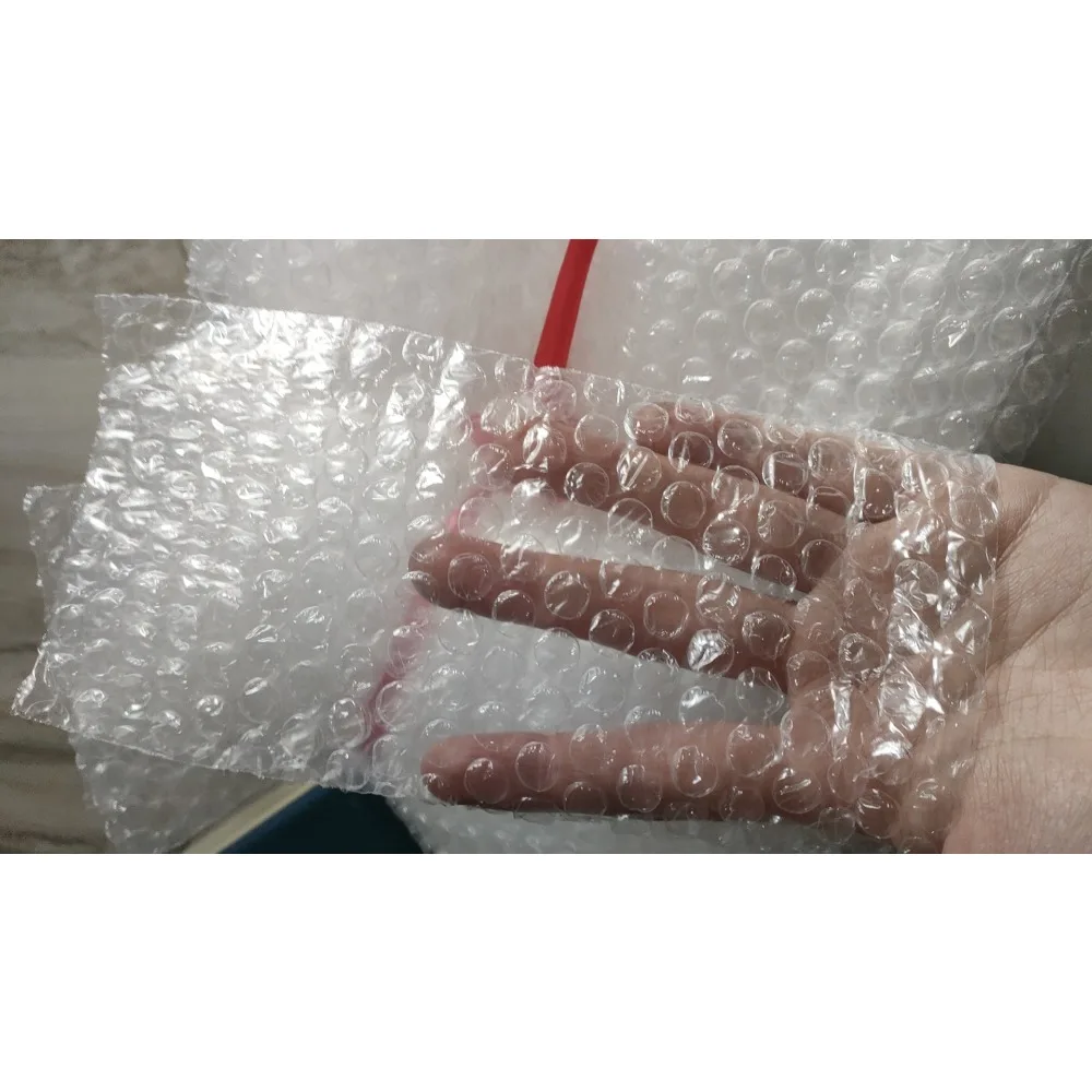 50 stks 10x20 cm Plastic Wrap Envelop Witte Bubble Verpakking Zakken PE Clear Schokbestendige Verpakking Zak Dubbele Film Bubble Zak