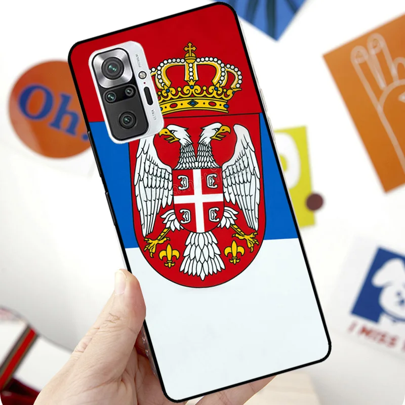 Flag of Serbia Serbian Case For Xiaomi Redmi Note 12 Pro 11 8 9 10 Pro 9S 10S 11S 12S Redmi 12C 10C 9C 10A Cover