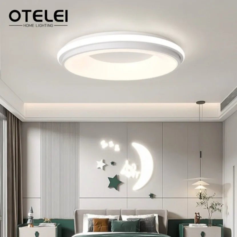 Nordic LED Ceiling Light Originality Macaron Circular Color Modern Ceiling Lamp Balcony Bedroom Study Room Aisles Home Lighting