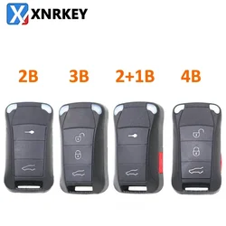 XNRKEY 2/4/3 + 1 Tasten Flip Remote Key Shell Fob für Porsche Cayenne 2003 + uncut HU66 klinge folding Remote-Car Key Fall