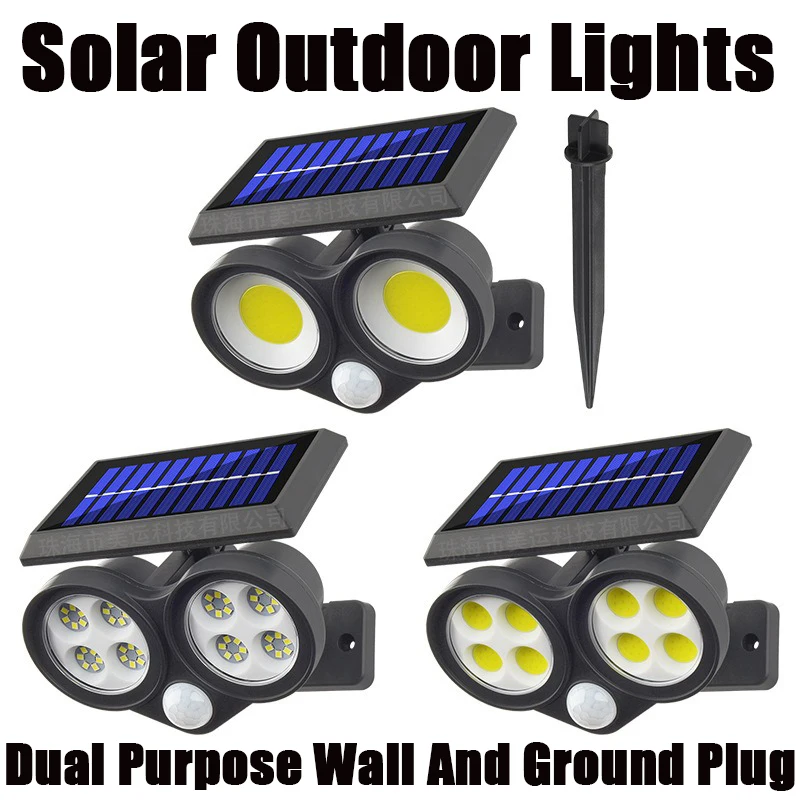 

Type Of Solar Induction Wall Lights With Dual Head Courtyard Floor Outdoor Lighting Landscape Garden Corridor Small Street Lamps