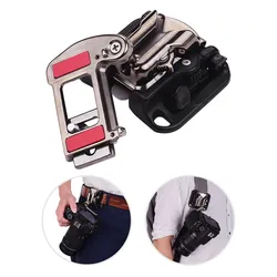 Camera Belt Holster Mount Waist Clip Holder Hanger With Quick Release Plate 1/4 Screw for Canon Nikon Sony Olympus DSLR Cameras