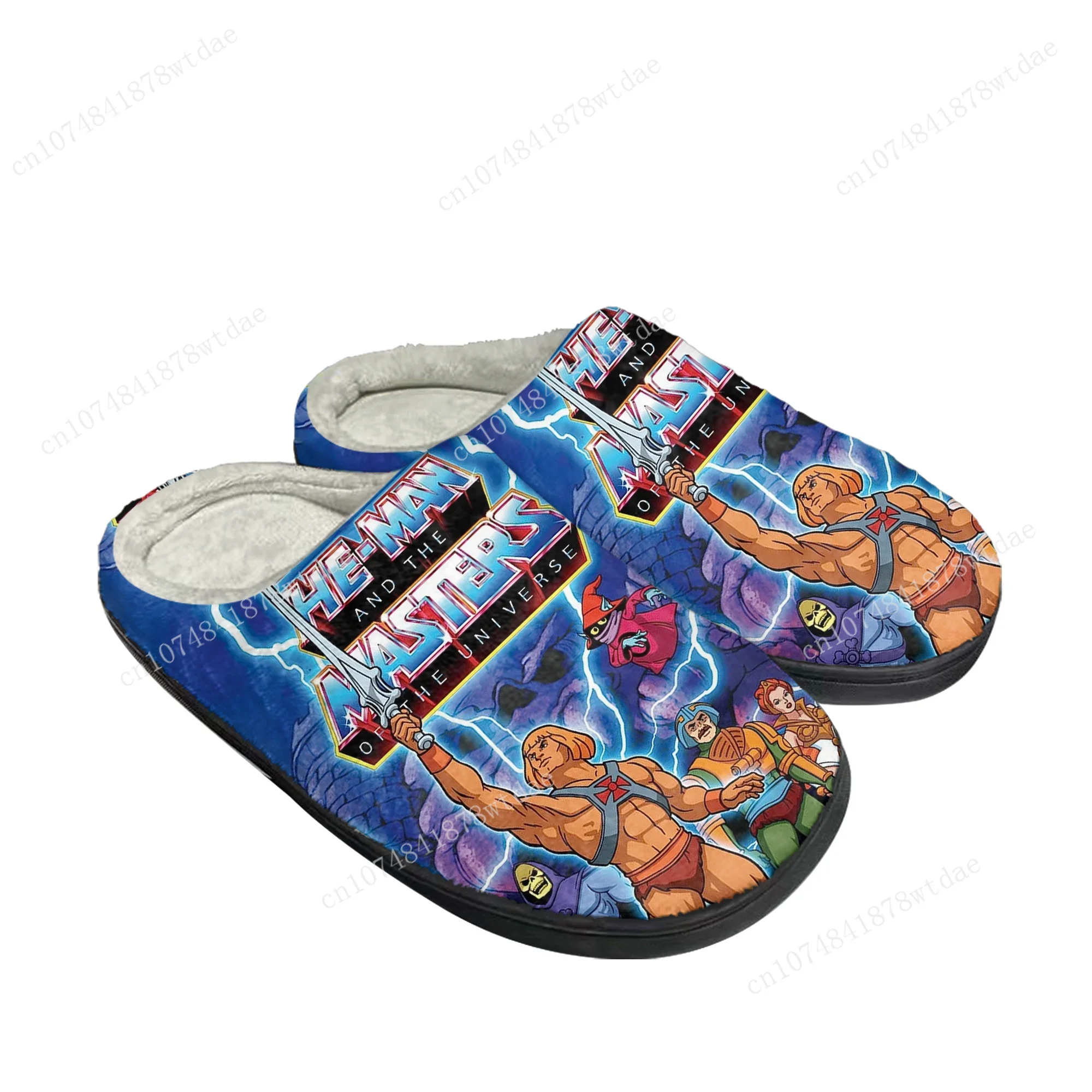 He-Man Masters Of The Universe Home Cotton Slippers Men Women Plush Bedroom Casual Keep Warm Anime Custom Thermal Indoor Slipper