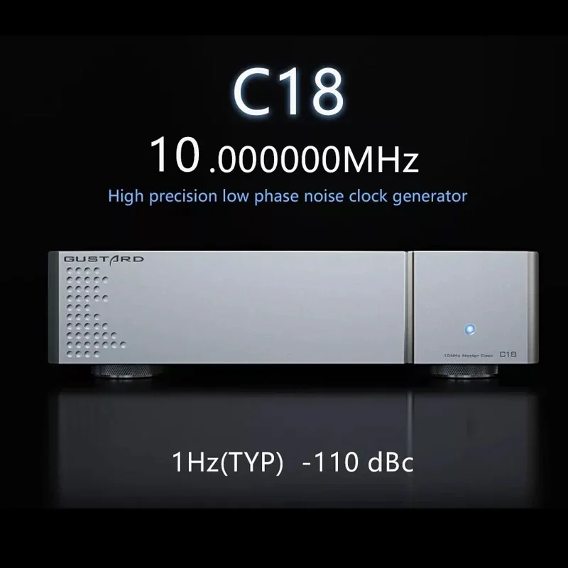 GUSTARD C18 Digital Clock Generator Master Audio Time Synchronizer 10M Clock Audio Clock OCXO Sine Square Wave Output