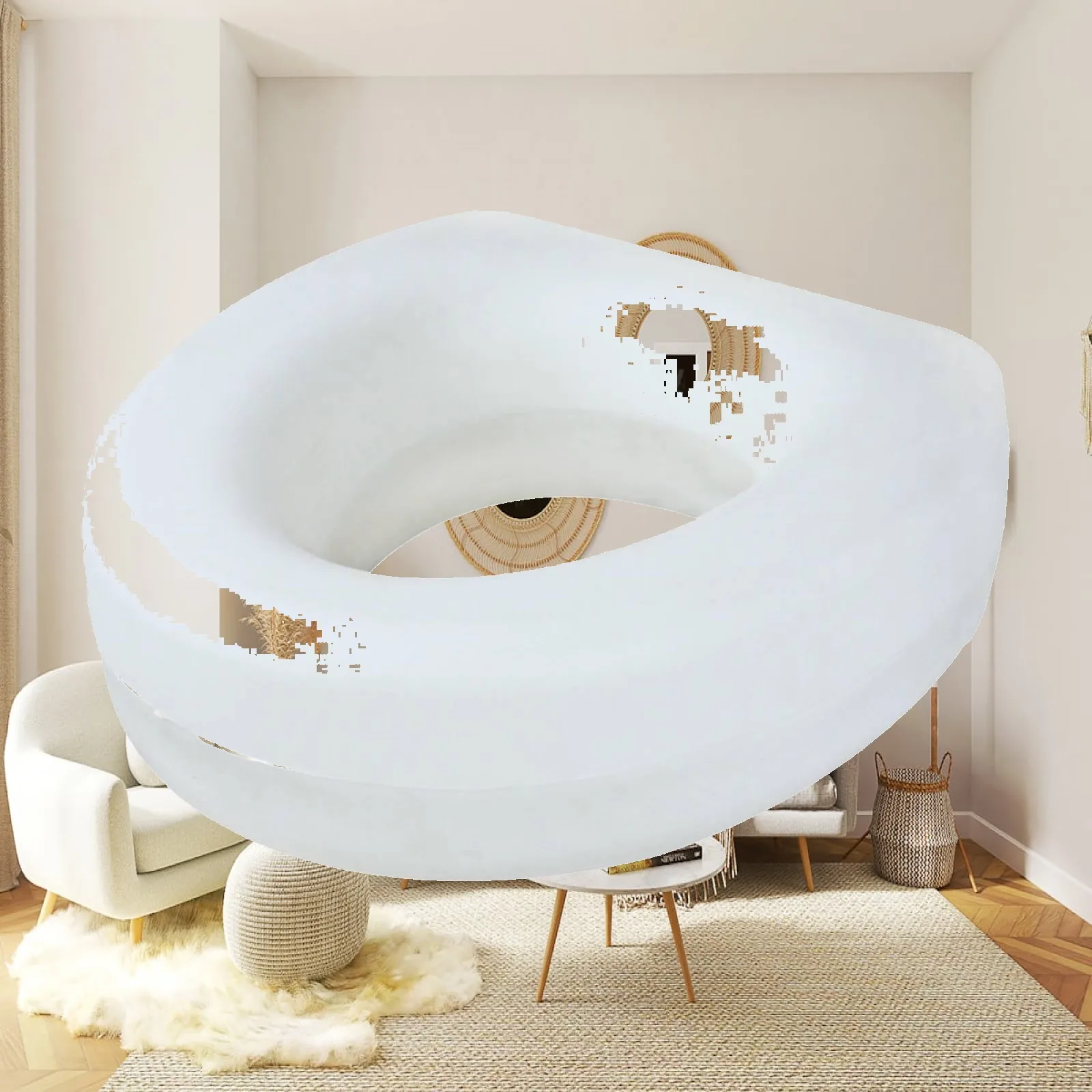 Elevated Toilet Seat 11 Cm Height Boost Smooth Curved Edges Toilet Seat Riser for Elderly Safe Support Round Toilets