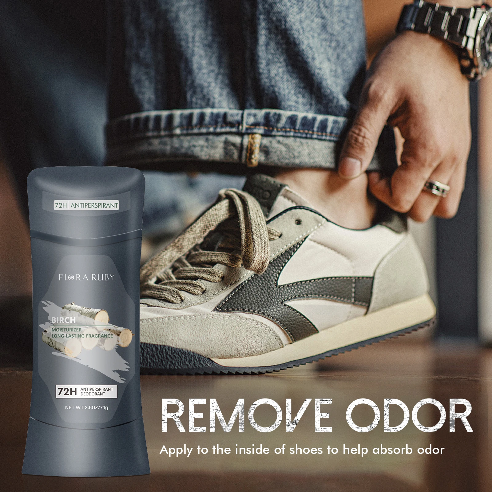 Men Deodorant Stick Anti Sweating Keep Drying Lasting Fragrance Remove Armpit Odor Underarm Refresh Sticks Antiperspirant 74g