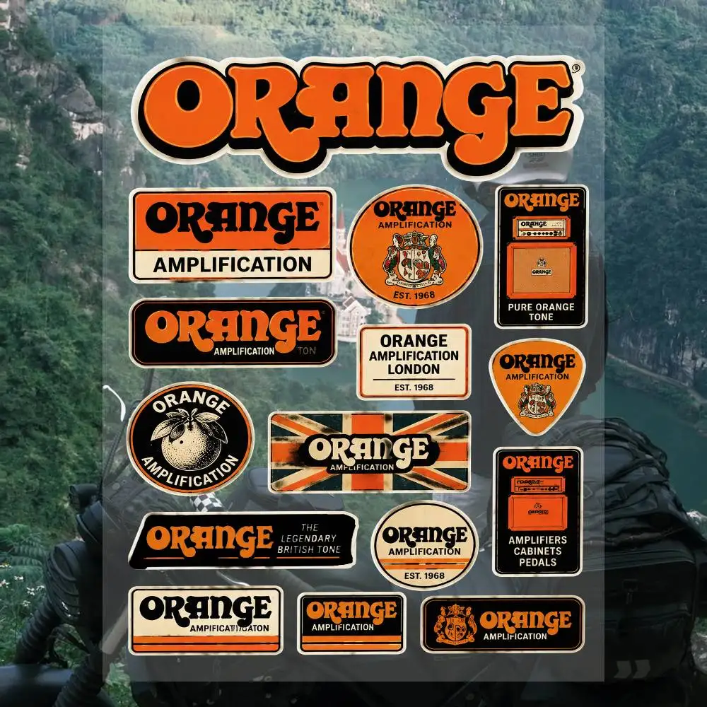 A-OrA-nge Sticker Sheet Waterproof Vinyl Decals Racing Logo Stickers For Moto Helmet Car Bike Laptop Stickers
