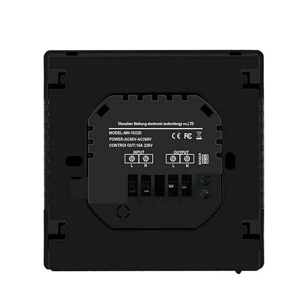 External Sensor Thermostat Home Improvement Wall Mounted AC85 240V Programmable Temperature All Touch Screen Controlling