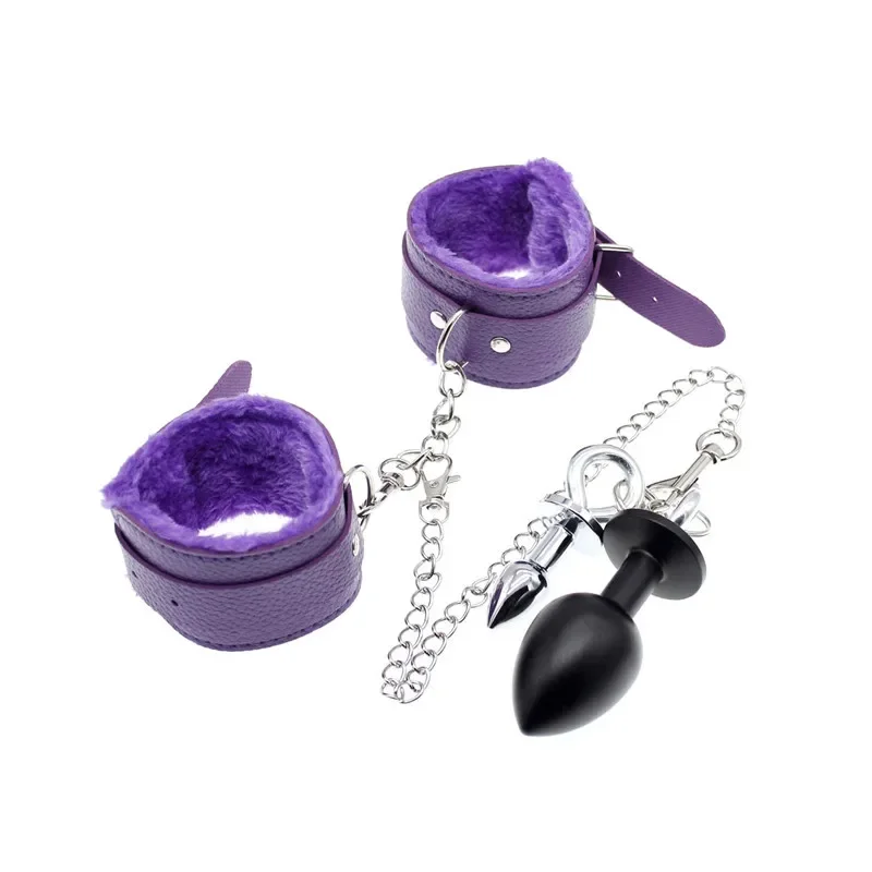 Anal Plug Handcuffs Bdsm Fetish Slave Bondage Restraint Games Flirting Butt Plugs Sex Toys for Women Couples Adult Products Shop