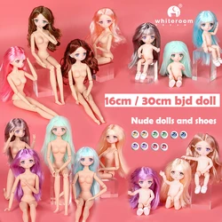 1/6 BJD Doll 1/12 16cm 30cm Doll Make-up 3D Eyes Long Hair Body Beautiful Princess Baby Girl 12 Inch Doll DIY Toy for Girls Gift