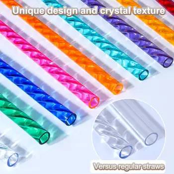 12 ks vířivých brček do sklenice Starbucks, opakovaně použitelná dlouhá náhradní brčka na pití o objemu 11 uncí, 20 uncí a 30 uncí, sklenice Yeti 6 nejlepší prodej Yeti 30 oz sklenice - №3