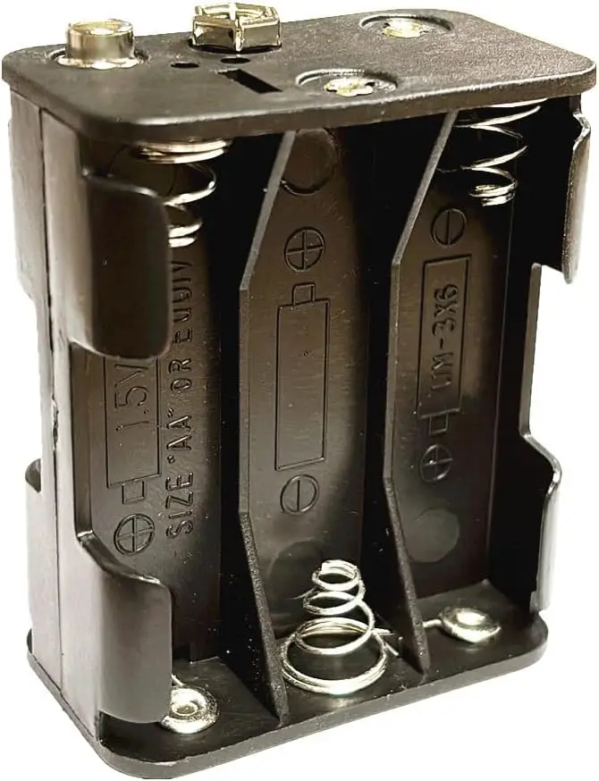 Soporte de batería para Detector de metales, soporte de linterna de 6 celdas de 9V para detectores de metales Tesoro blancos 6000D