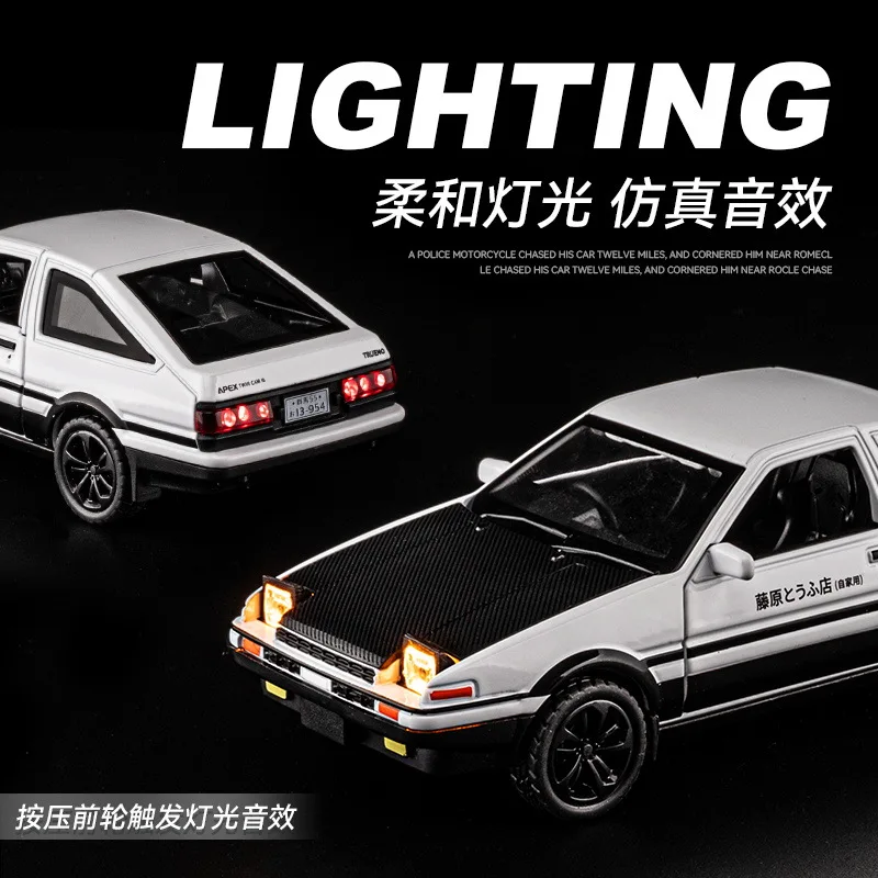 1:36 Toyota Ae86 hohe Simulation Druckguss Metall legierung Modell Auto Sound Licht zurückziehen Sammlung Kinder Spielzeug Geschenke