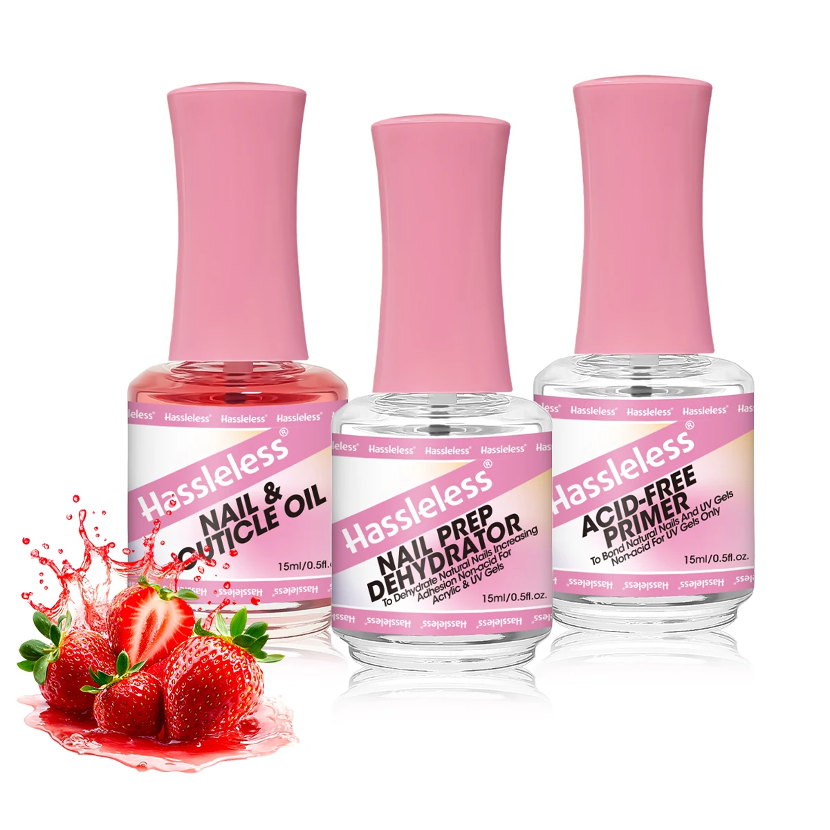 

Беспроблемная жидкость для балансировки ногтей из 3 упаковок + средство для склеивания + питательное масло (аромат клубники), подходит для ногтей. Это заполняет в р