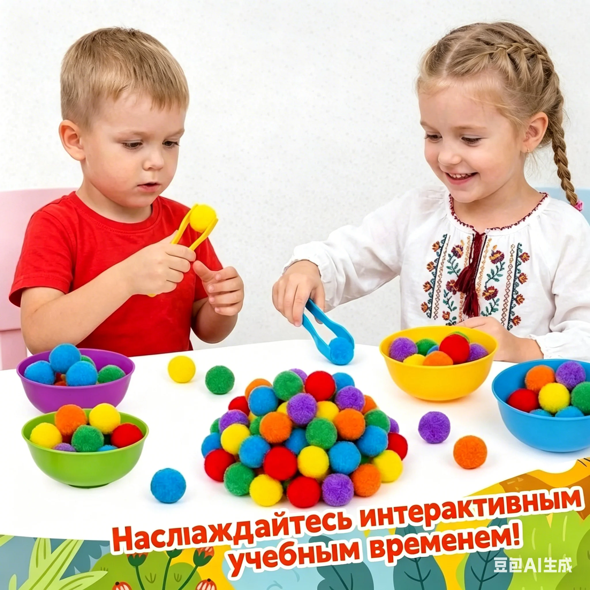 Jouets de tri et de comptage pour enfants, 30 à 68 pièces, bols de classification de couleurs arc-en-ciel avec pinces, entraînement à la motricité fine, jeu éducatif, cadeaux