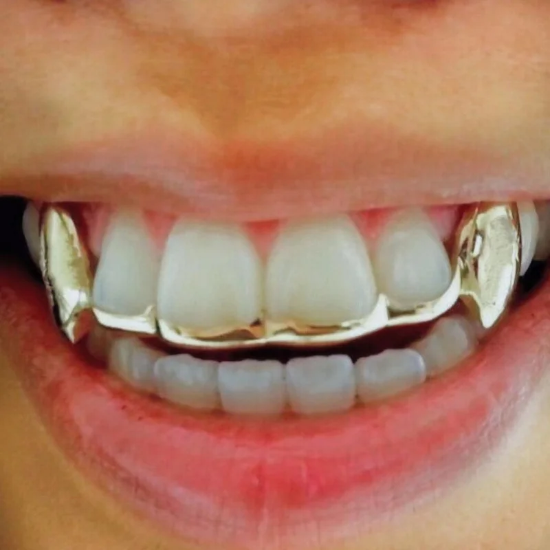 18k electroplated vampire fangs hip-hop braces Grills smooth Halloween dentures