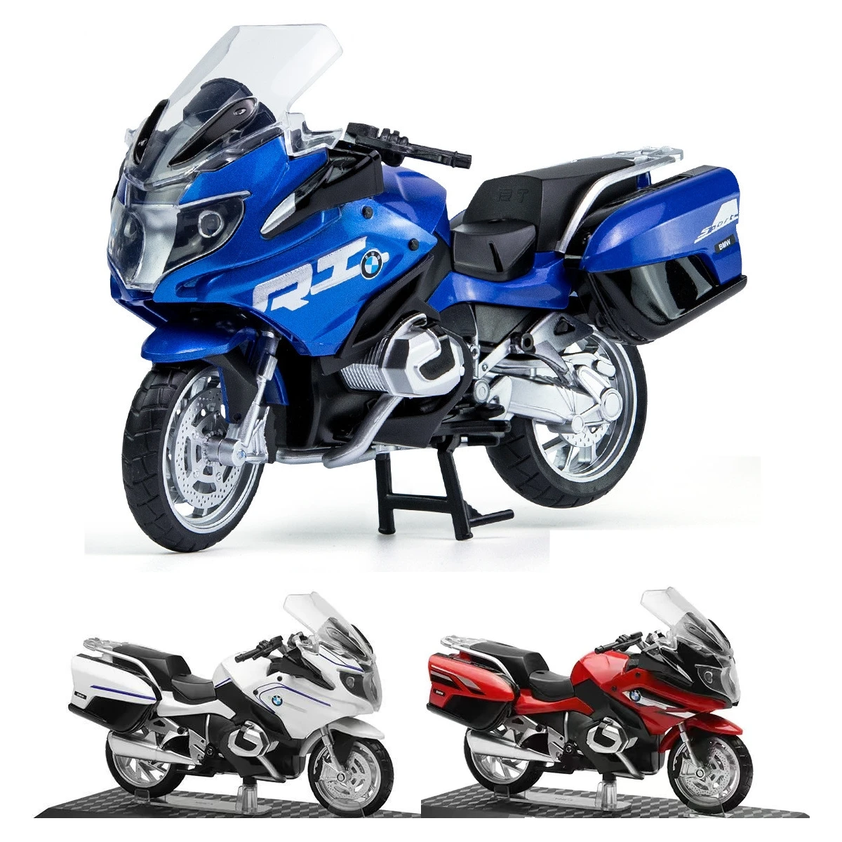 1/12 BMW R1250 RT Police Motorcycle Toy Diecast Metal Model 1:12 Miniature Car Sound & Light Collection Gift For Boy Children