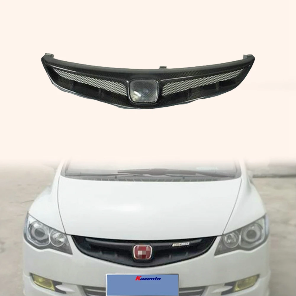 For HONDA Civic 06-08 FD2 MU2 Style Carbon Fiber Front Bumper Grill (JDM only)