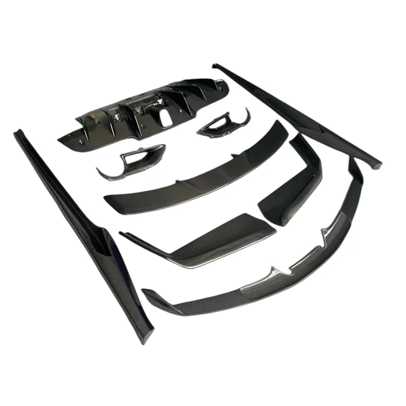 

FOR Ferrari 488 GTB Dry Carbon Fiber N-type Body Kit Front Edge Side Skirt Ventilation Rear Diffuser Rear Luggage Compartm