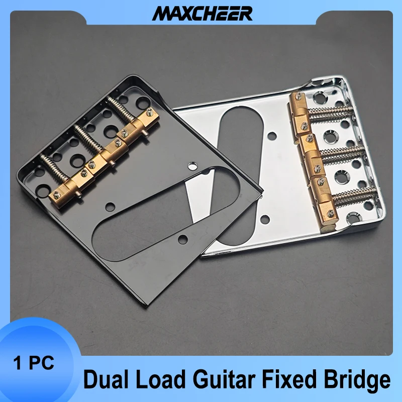 Dual Load Guitar Bridge with Cut-down Sides w/Compensated Brass Saddles for TL Guitar