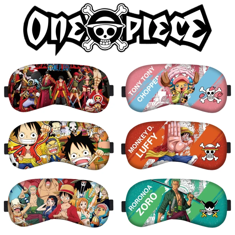 One Piece Luffy Zoro Eyeshade Cartoon Men Sleeping Eye Mask Cute Blindfold Women Nap Health Travel Relax Eye Cover Eye Care Tool 