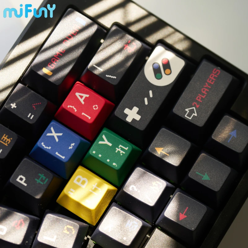 Imagem -03 - Mifuny-sfc Noite Keycaps Grupo Acessórios Teclado Mecânico Pbt Sublimação Dye Personalizado 1990