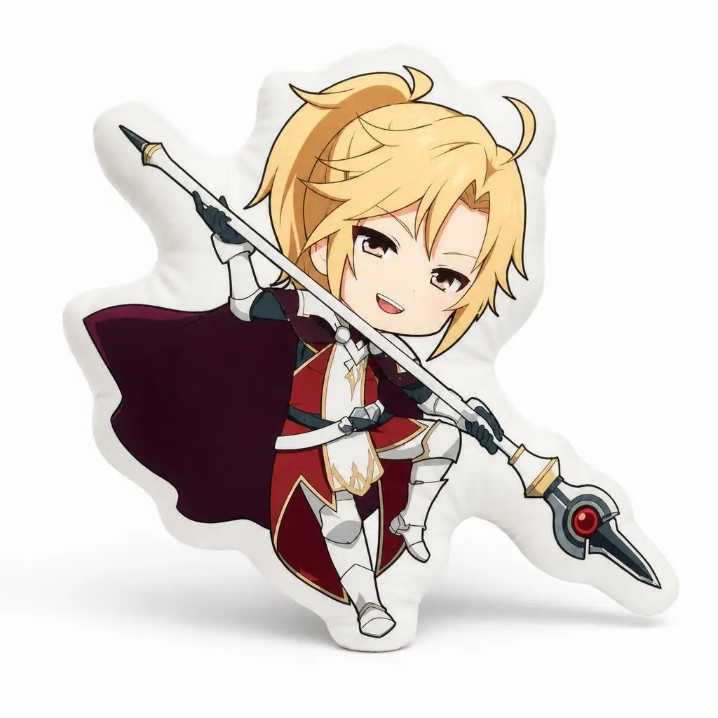 The Rising Of The Shield Hero Anime Spear Hero Knight Chibi Plush Pillow Cushion Stuffed Throw Pillow Home Decor Gift Sofa Bed