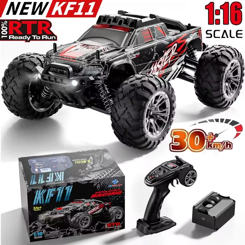 

RC Cars Max 33KM/H High Speed 1:14 RC Truggy 4WD Off-Road Remote Control Truck IPX6 Waterproof All Terrain Electric Car Toy Gift