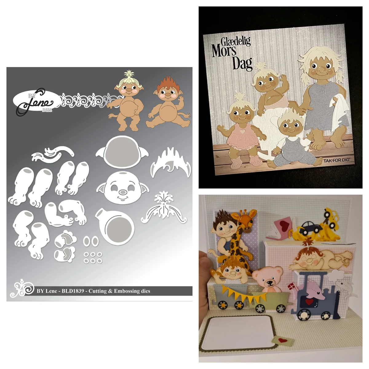 

New By Lene Baby Trolls Metal Cutting Dies Sets for DIY Craft Making Greeting Card Scrapbooking Decoration molds